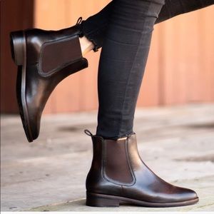 Thursday Boots leather duchess black coffee boots size 8.5